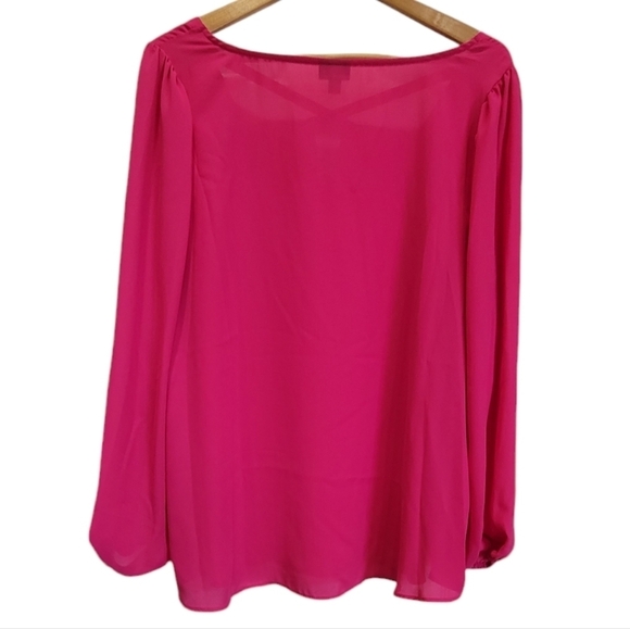 TORRID 1X Georgette Keyhole Long Sleeve Blouse - Picture 3 of 7